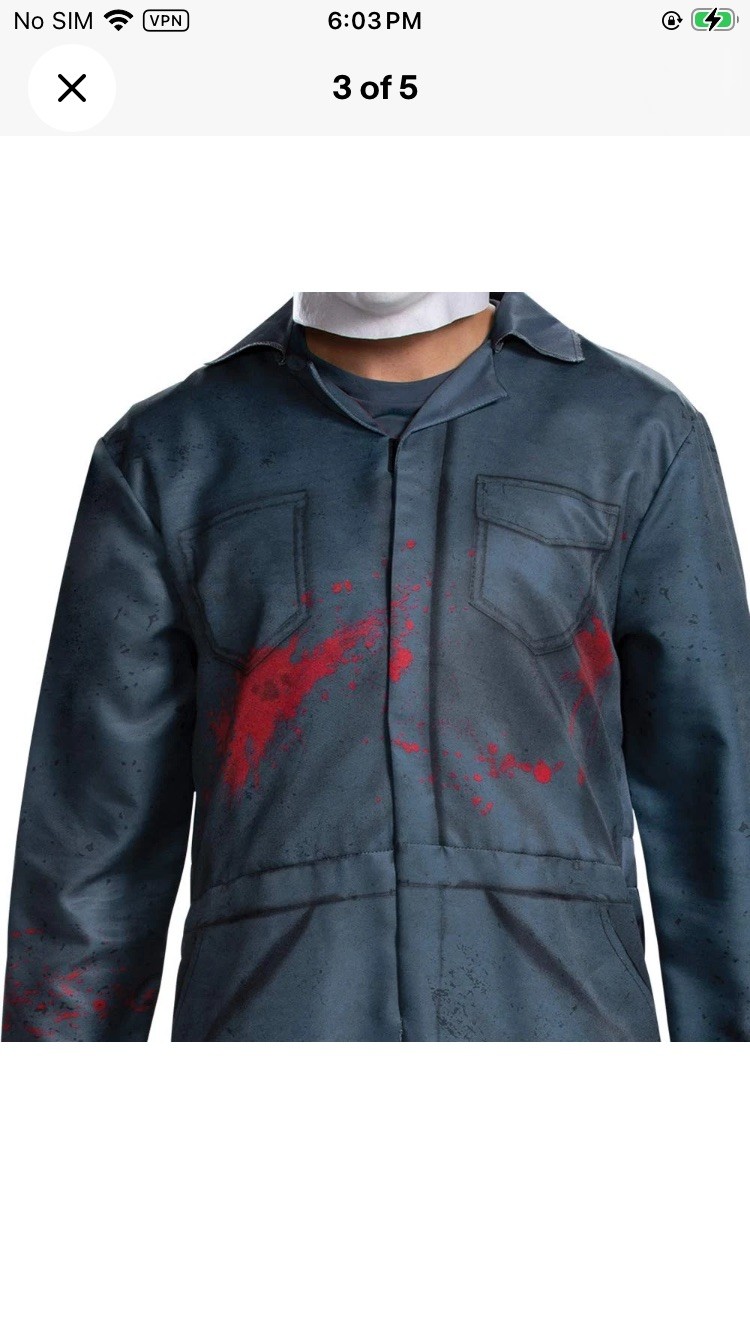 Official Michael Myers Costume Jumpsuit and Mask for Men, Halloween 2 Deluxe Official Michael Myers Costume Jumpsuit and Mask for Men, Halloween 2 Deluxe