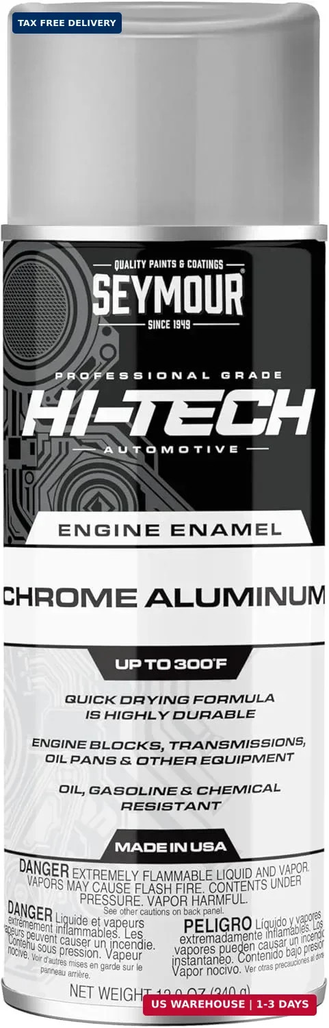 Seymour EN-41 Hi-Tech Engine Spray Paint, Chrome Aluminum 12 Ounce (Pack of 1) |