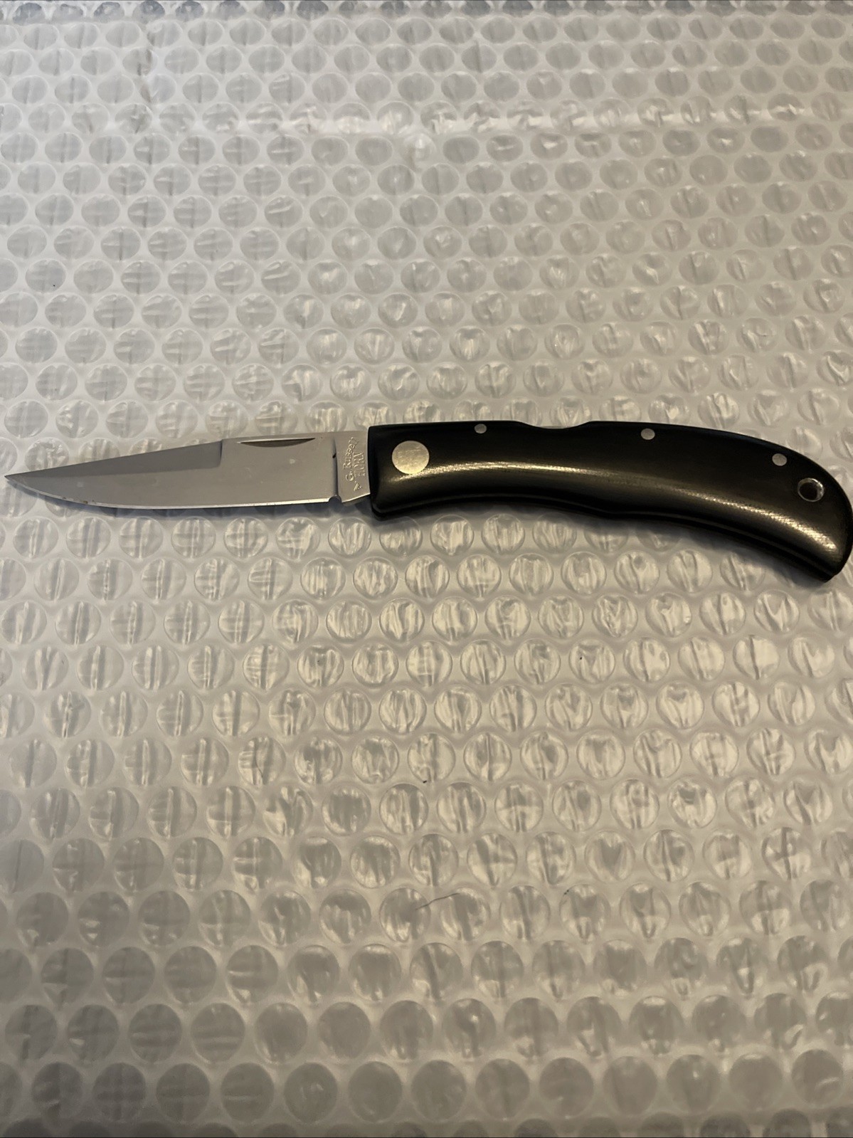 Vintage Jess Horn Lockback 1998 - Russell A. G. Folding Knife Folder Japan ( 9 ) Vintage Jess Horn Lockback 1998 - Russell A. G. Folding Knife Folder Japan ( 9 )
