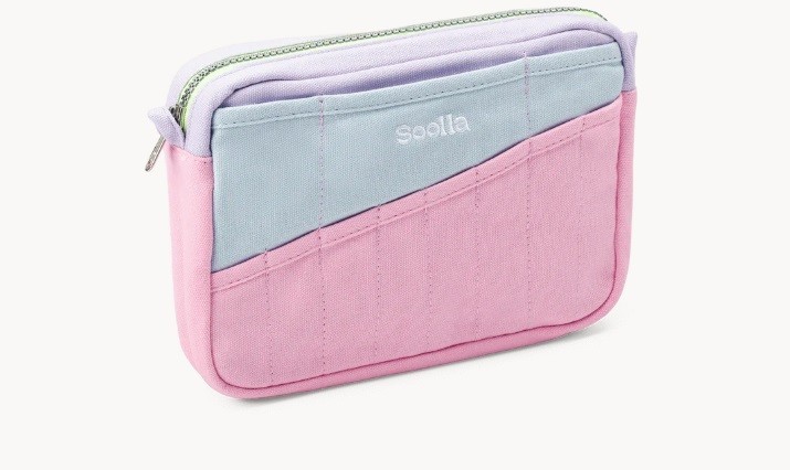 Soolla Studio Pouch Knitting Crochet Project Bag Craft Supply 80\'s Windbreaker