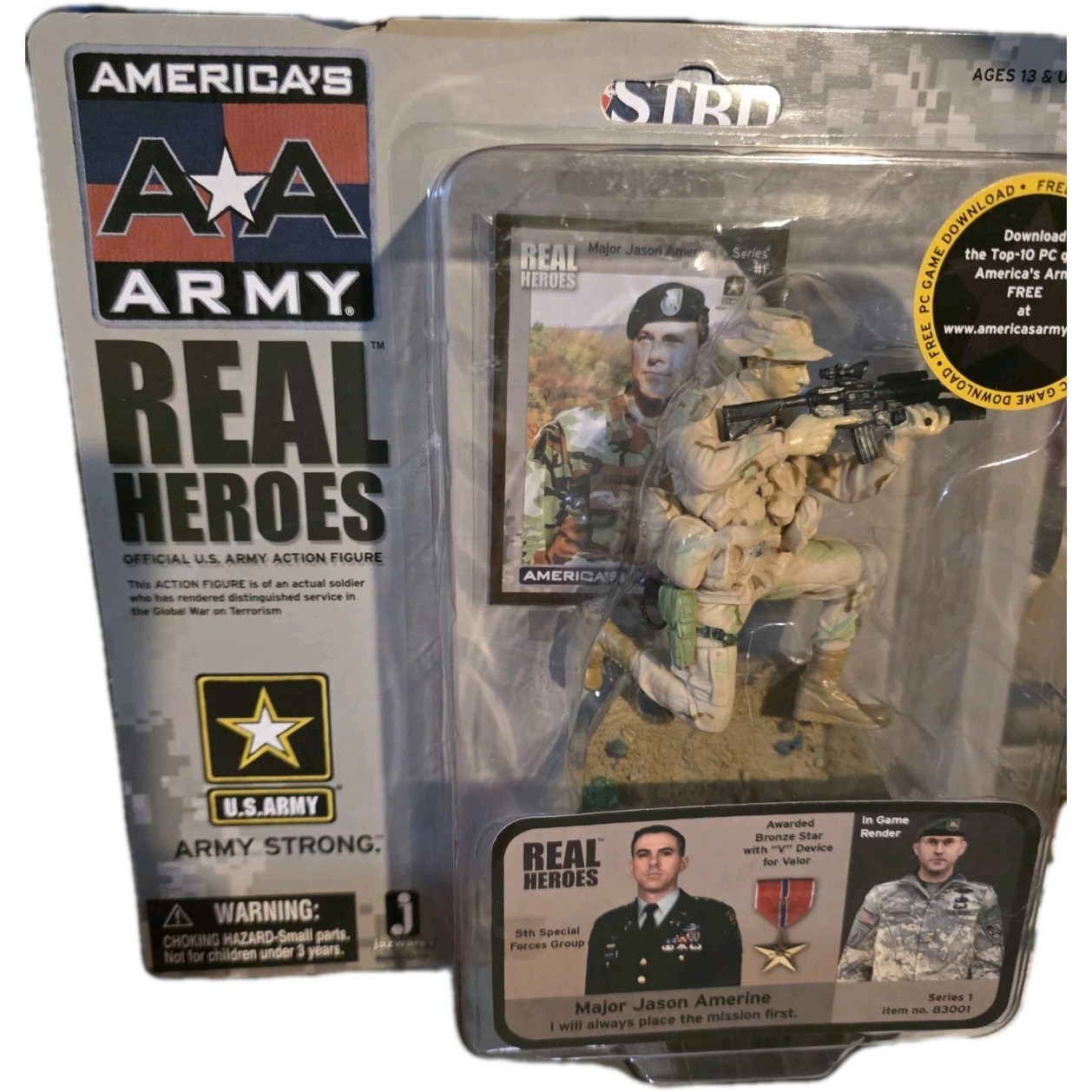 D4) US Army Real Heroes Action Figure Major Jason Amerine W/PC Game Download
