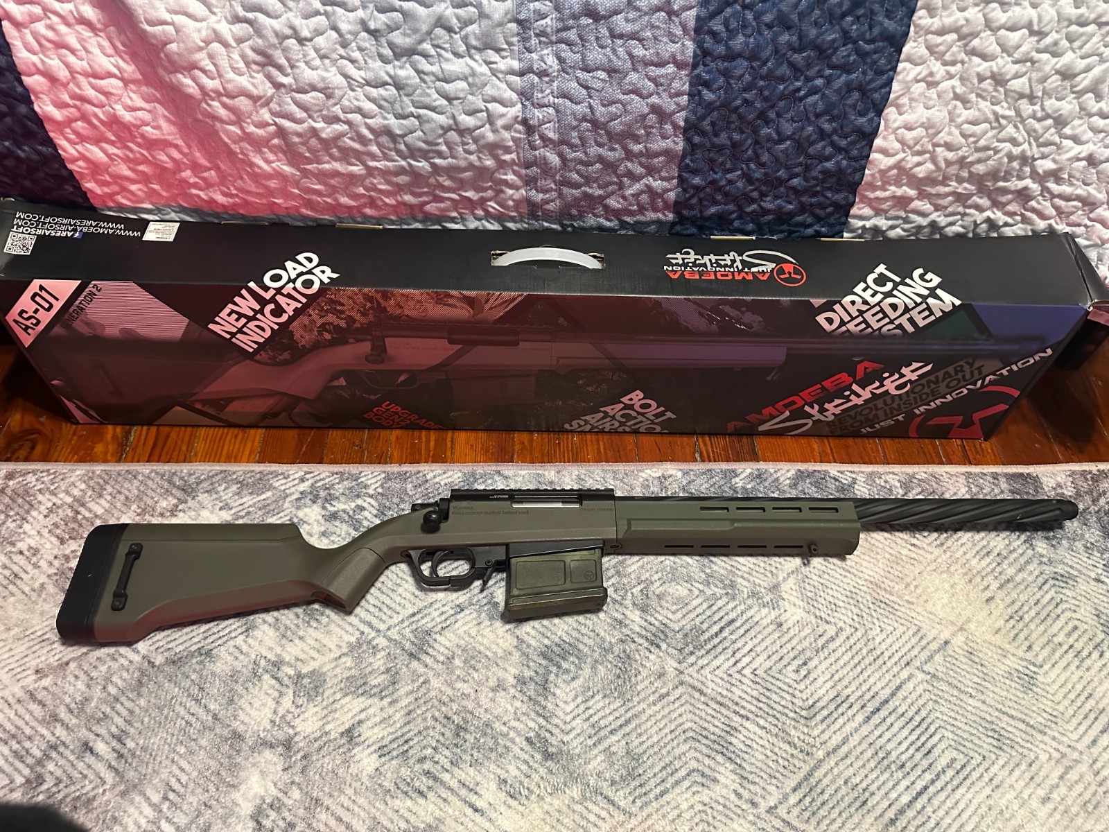 AMOEBA Gen2 AS-01 Striker Bolt Action Airsoft Sniper Rifle Fluted Custom Barrel AMOEBA Gen2 AS-01 Striker Bolt Action Airsoft Sniper Rifle Fluted Custom Barrel