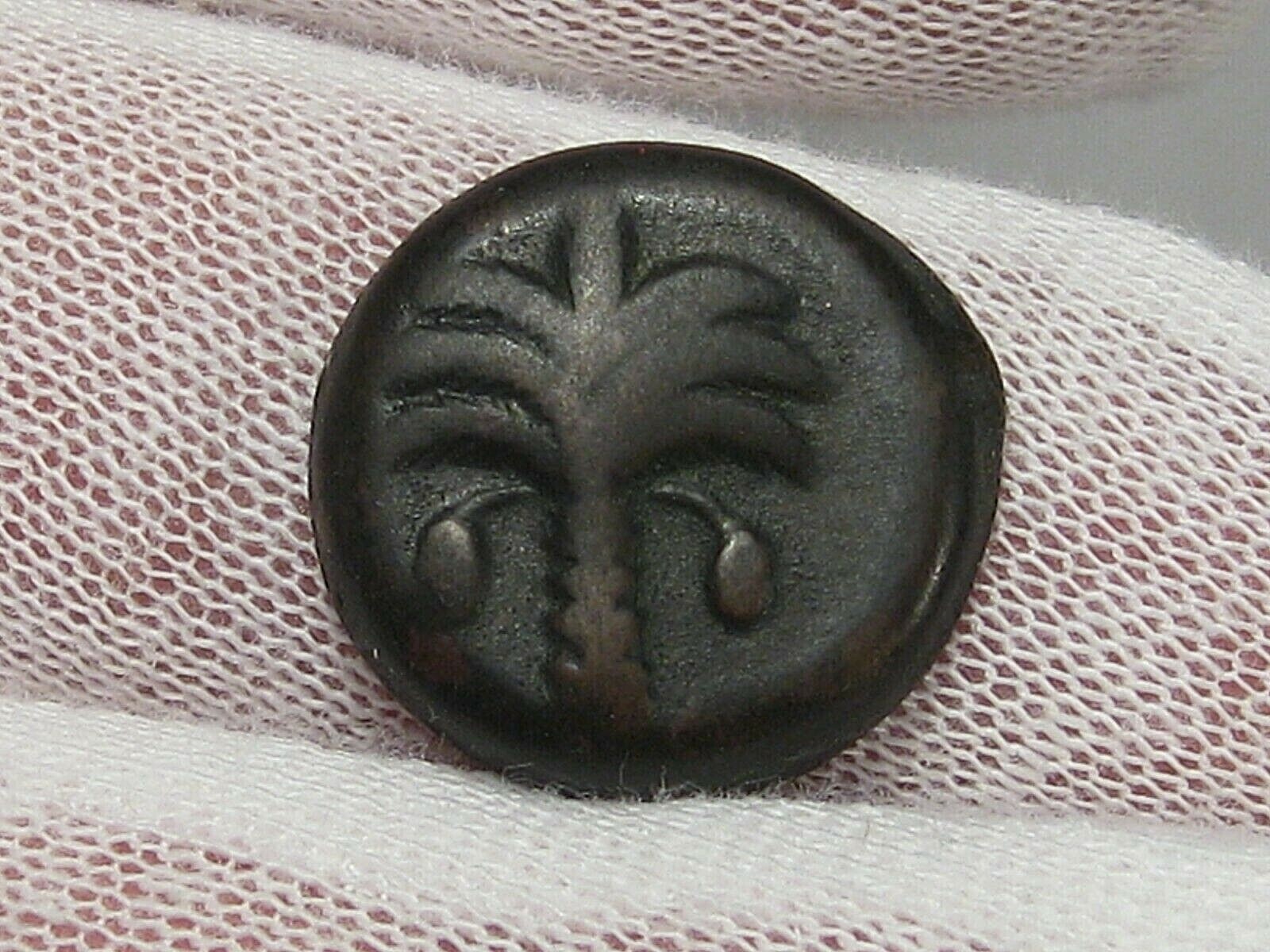 Siculo-Punic 410-310 BC, AE18, Zeugitana. Horse\'s head/ Palm tree. Acquaro 148.