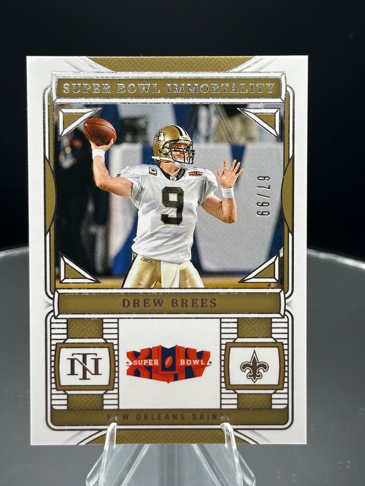 2024 Panini National Treasures #SB-DB Drew Brees Super Bowl Immortality #/99