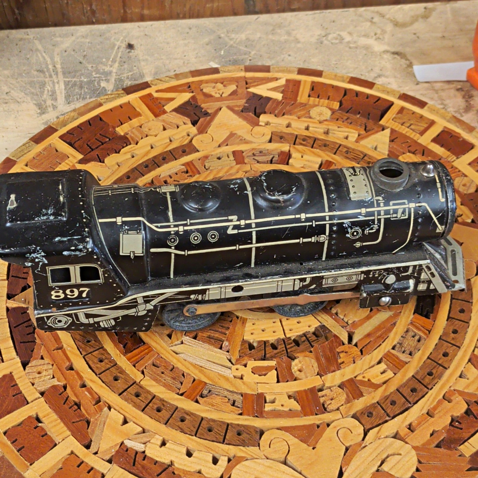 Marx 897 Black Lithographed Loco Prewar O Gauge Marx 897 Black Lithographed Loco Prewar O Gauge