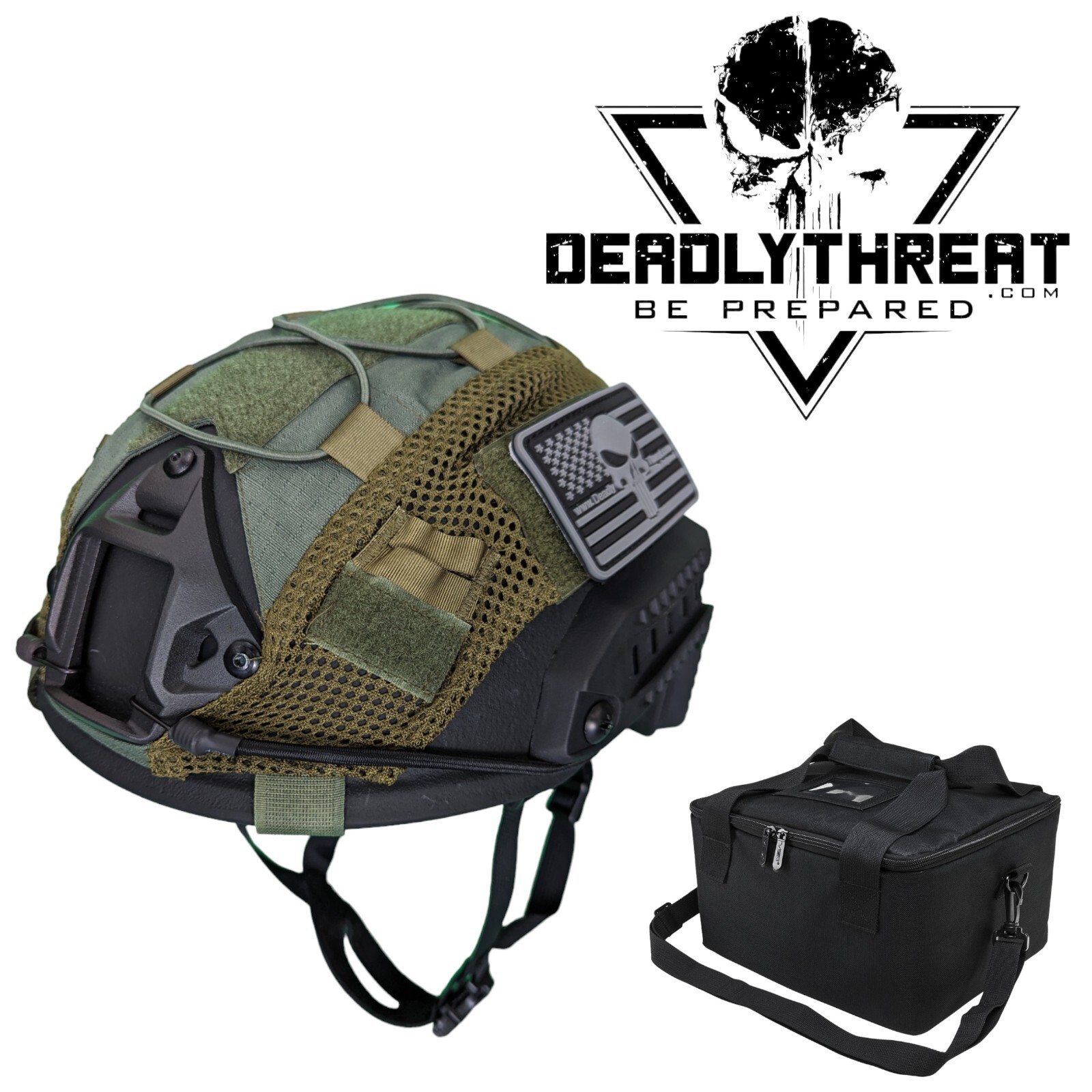 Superlite Ballistic Tactical Combat Helmet NIJ IIIA Medium Large W/ Sage Cover