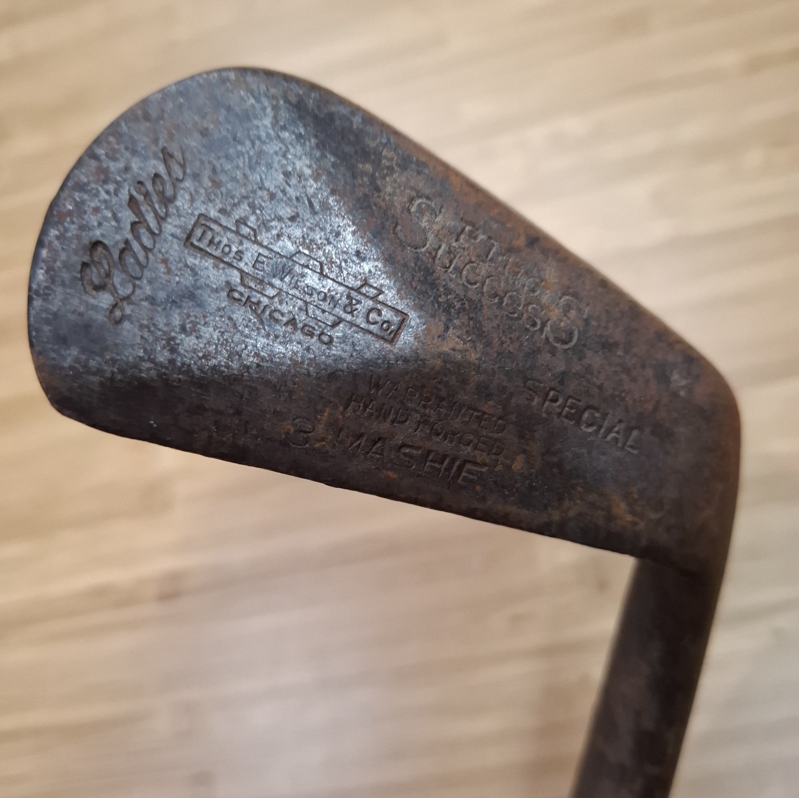 Antique Vintage Thos E Wilson Success Special 3 Mashie Hickory Shaft Golf...
