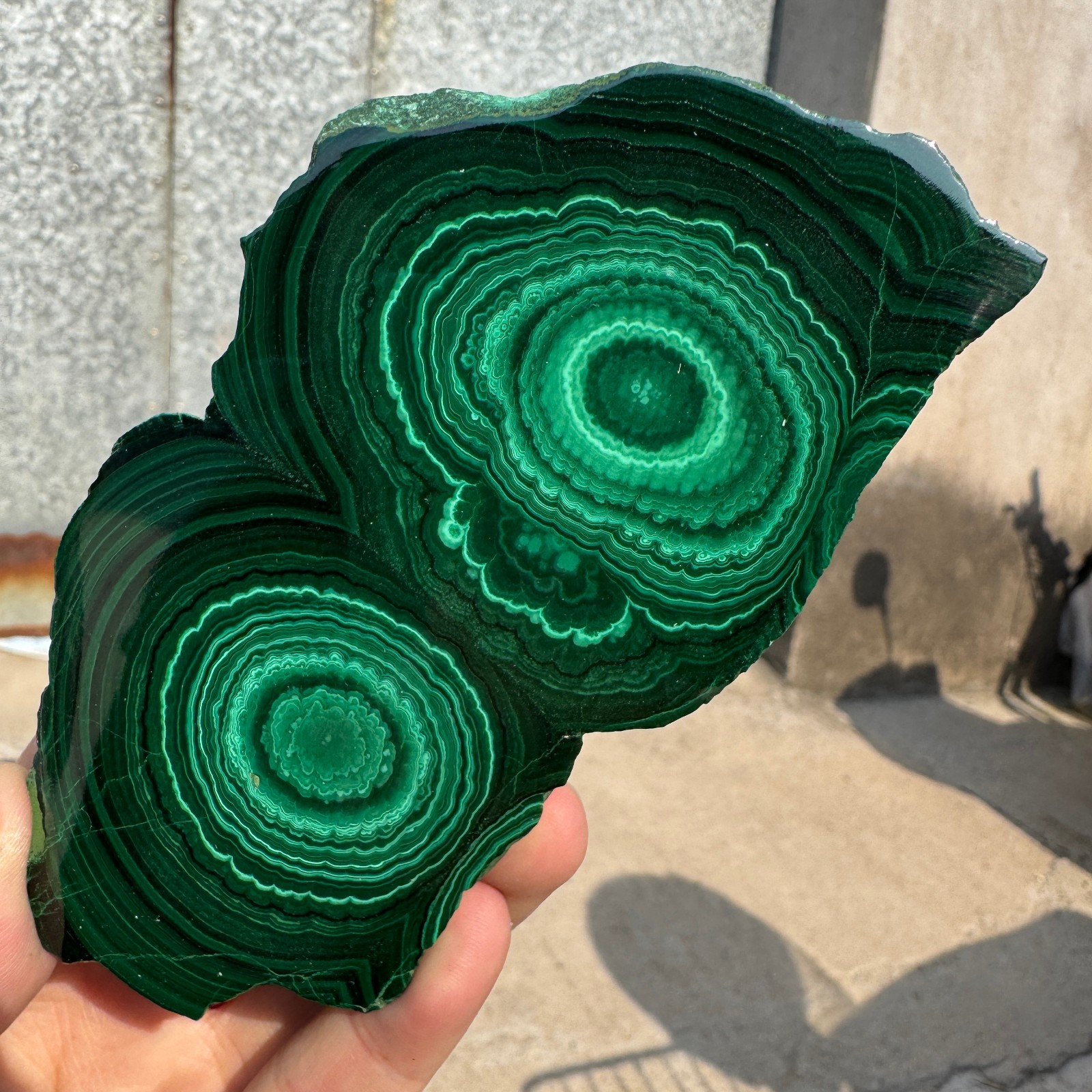 315G Natural Green Malachite Quartz Crystal Rough Mineral Specimen healing