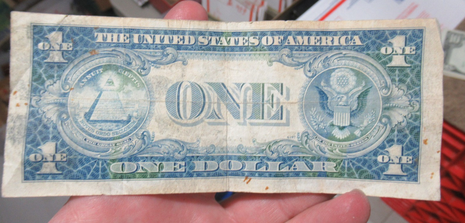 RARE UNIQUE 1935-C Silver Certificate Note, BLUE BACK, Unknown History