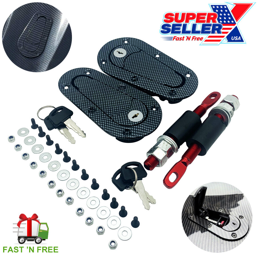 Quick Release Hood Pin Locking Latch Kit CARBON FIBER - Universal - USA SELLER Quick Release Hood Pin Locking Latch Kit CARBON FIBER - Universal - USA SELLER