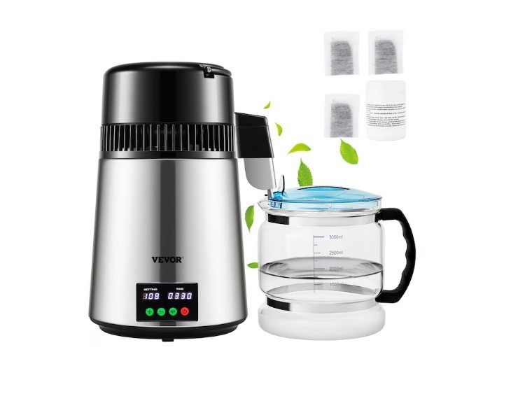 [BIG SALE] VEVOR 4L Water Distiller 750W Stainless Steel Countertop