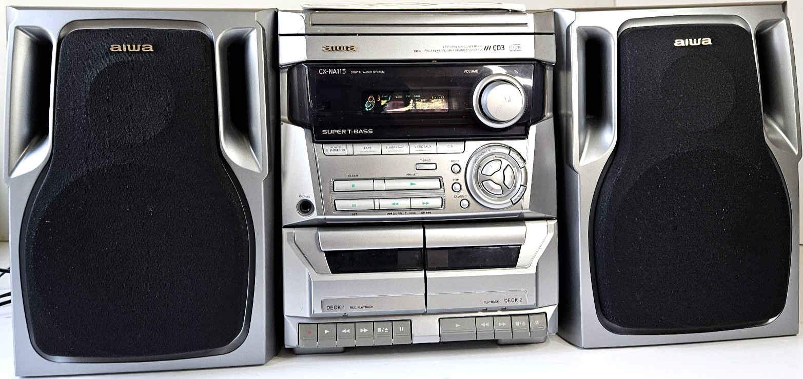 Aiwa CX-NA115 Digital Audio System Super T-Bass CD Stereo