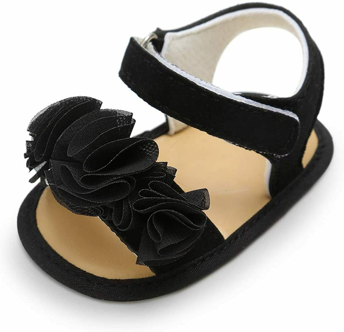 Baby Toddler Infant Girls Syn Leather Soft Summer Sandals Flower Flat Shoes 0-18