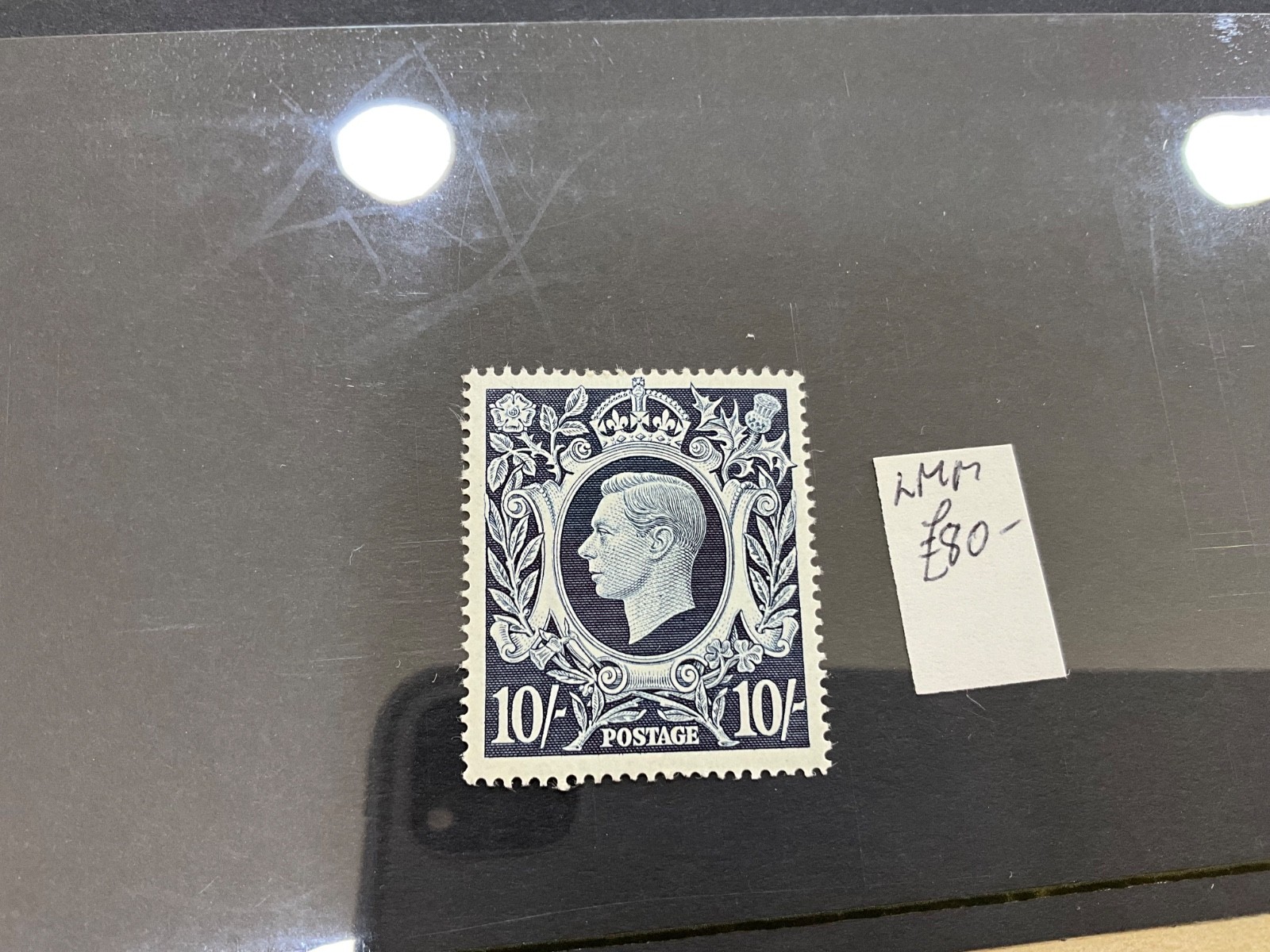 GB. KGVI 1939. 10/- Dark Blue high value stamp. Super unmounted mint. ##195 GB. KGVI 1939. 10/- Dark Blue high value stamp. Super unmounted mint. ##195