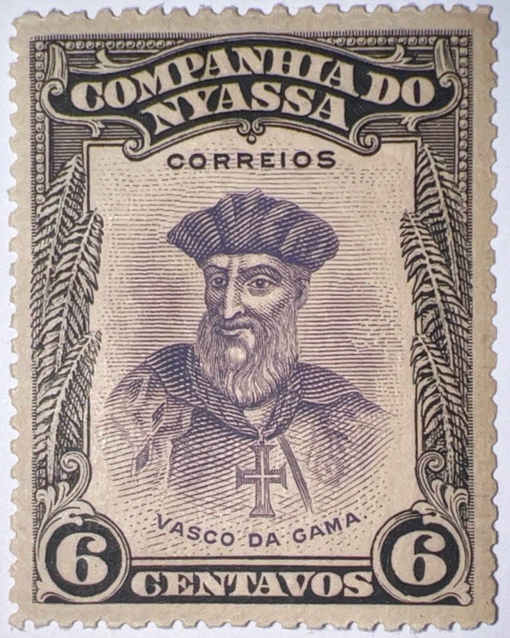 Travelstamps: 1921 Nyassa Stamps Sc# 114, 6c, Vasco da Gama Black-Purple, MOGH Travelstamps: 1921 Nyassa Stamps Sc# 114, 6c, Vasco da Gama Black-Purple, MOGH