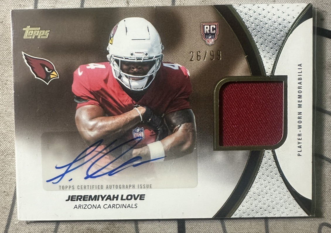 2026 Topps Flagship Jeremiyah love 🔥ROOKIE PATCH AUTO  /99 🔥(AU,MEM)