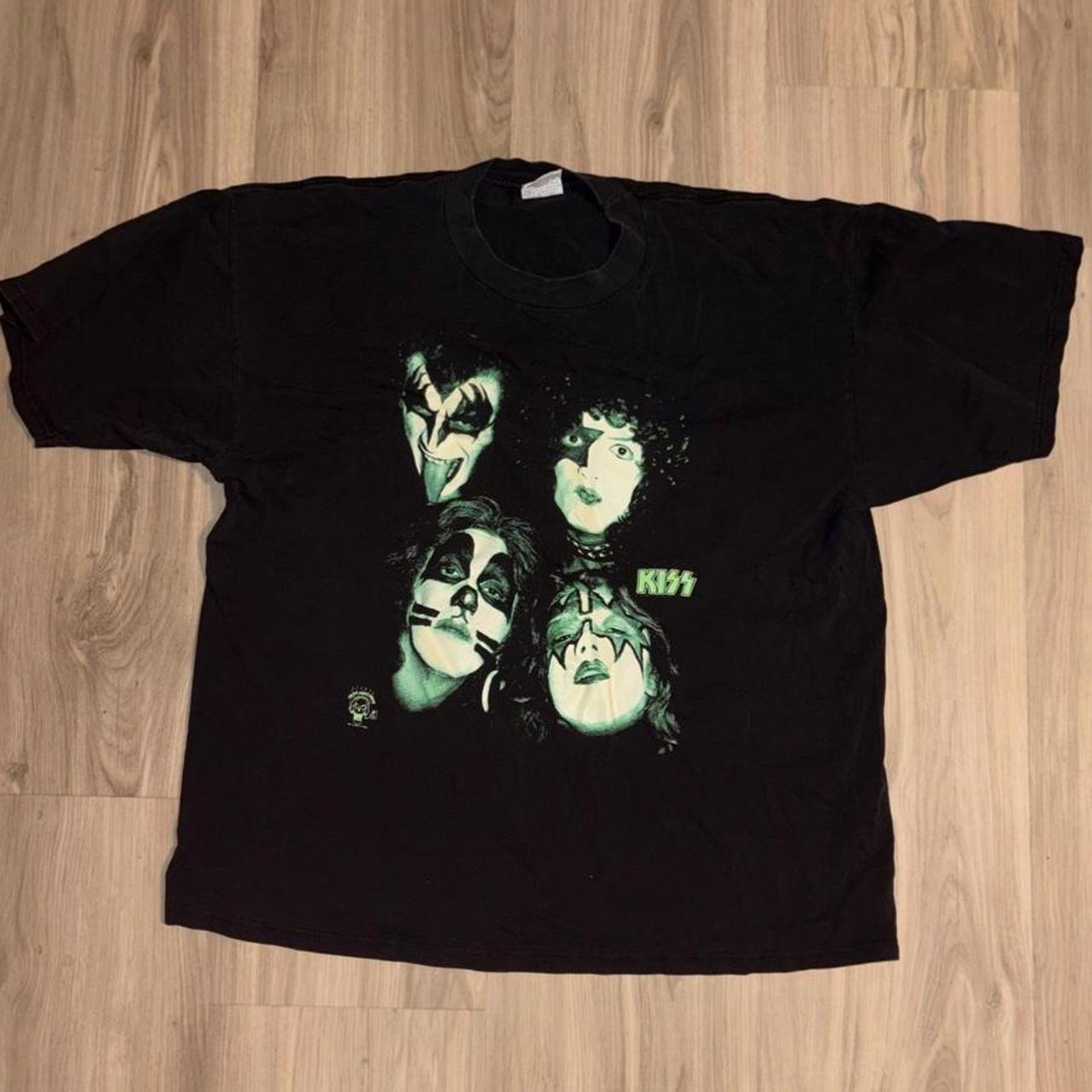 Vintage 90s KISS Army Depot Glow Faces Tee XL Black Vintage 90s KISS Army Depot Glow Faces Tee XL Black