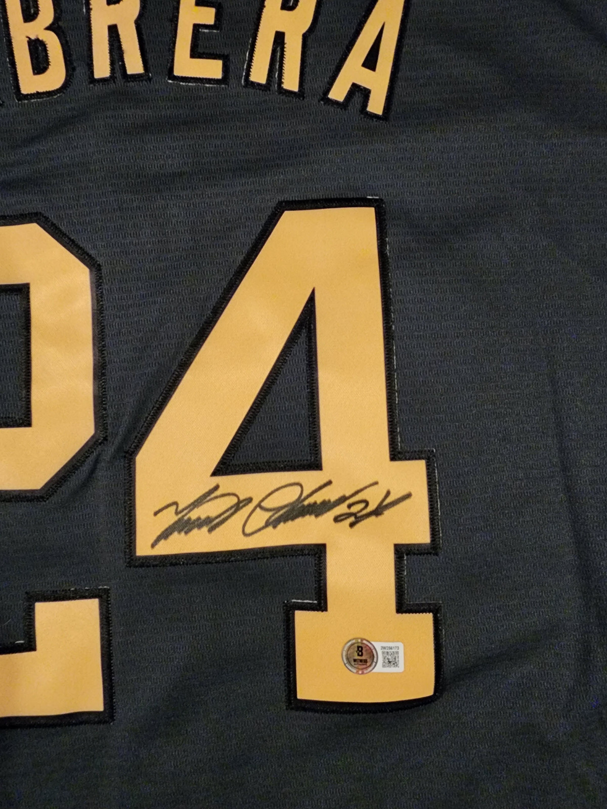 Miguel Cabrera Autographed Charcoal 2022 All Star Game Jersey Beckett COA