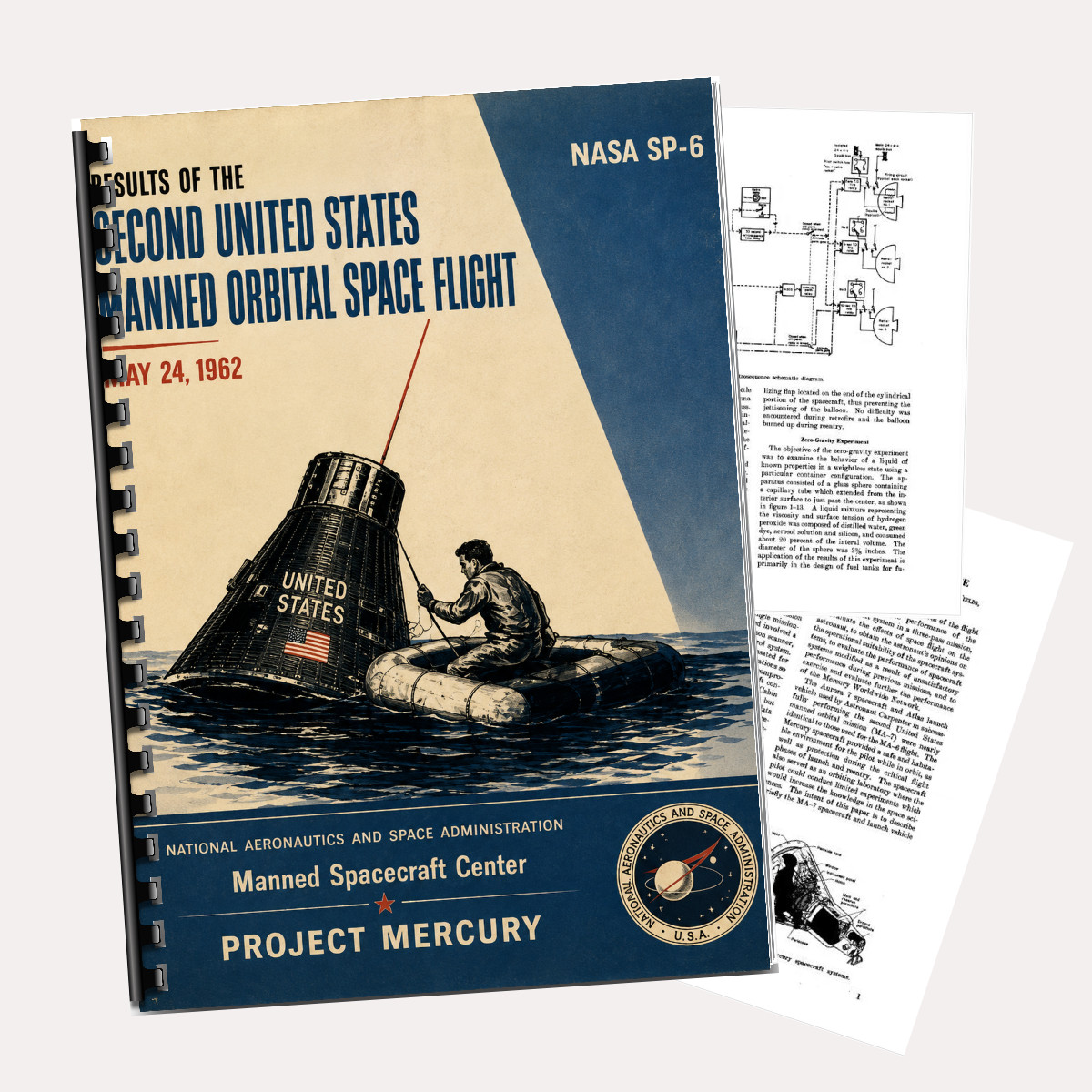 NASA Project 1962 Manned Orbital Space Flight Results SP-6 Manual 113P