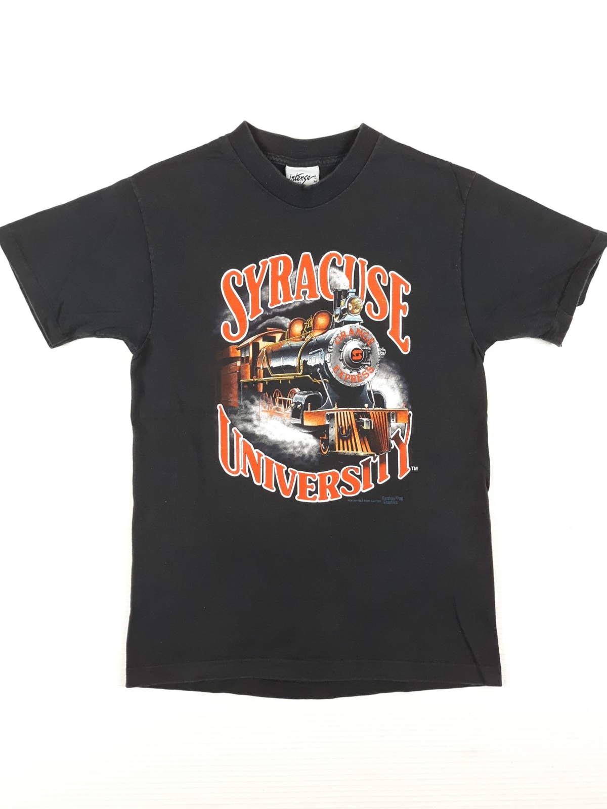 Vintage SYRACUSE UNIVERSITY ORANGE EXPRESS TRAIN 90s Single Stitch USA T-shirt S