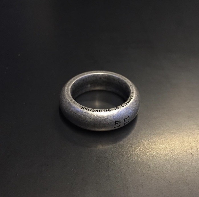 G- DRAGON same ring BLINDREASON SV1501 Silver Engraved Ring Size US 8  