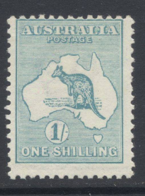 Australia 1913 1/- blue-green SG11a Mint Cat £140 Australia 1913 1/- blue-green SG11a Mint Cat £140