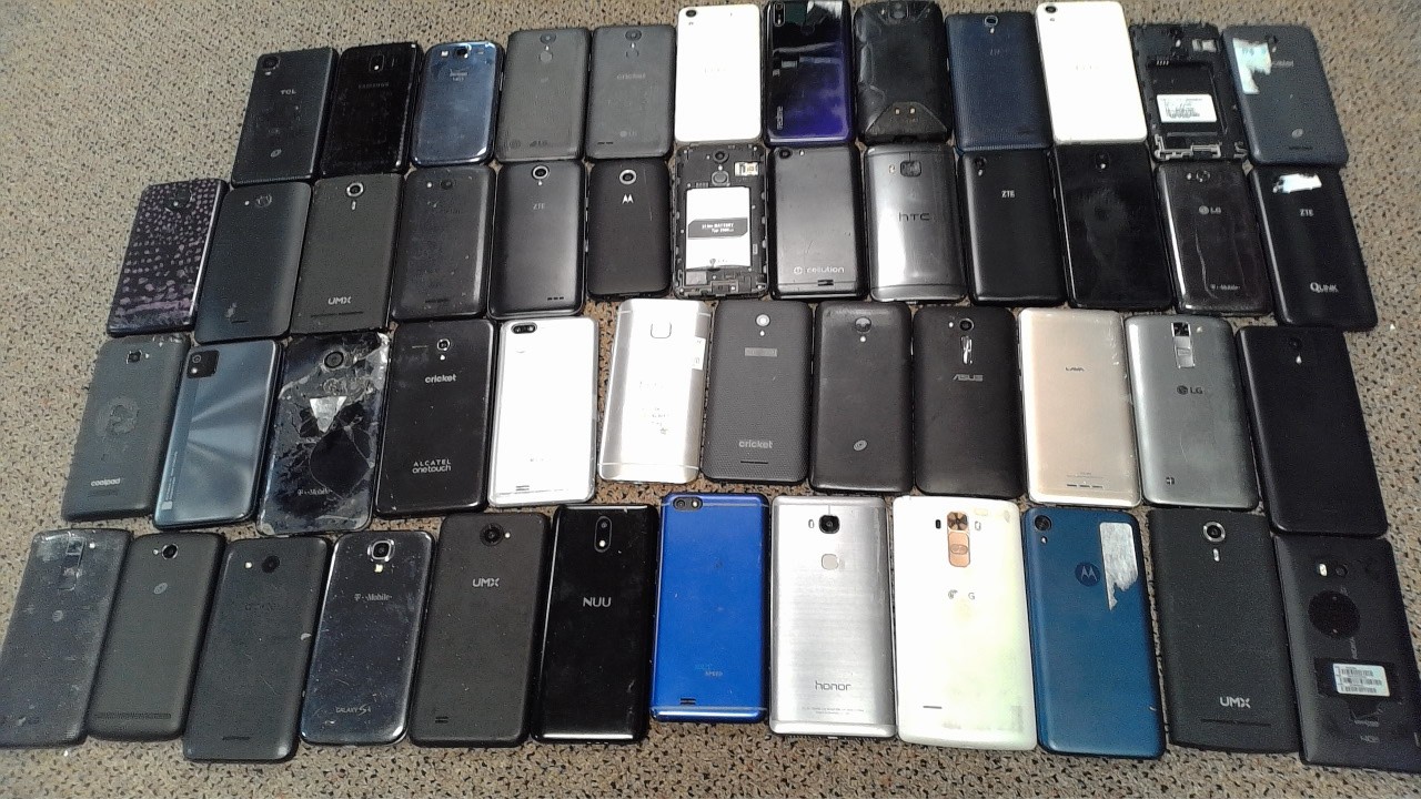 Lot of 49 Untested Mixed Brand Smartphone Cell Phone