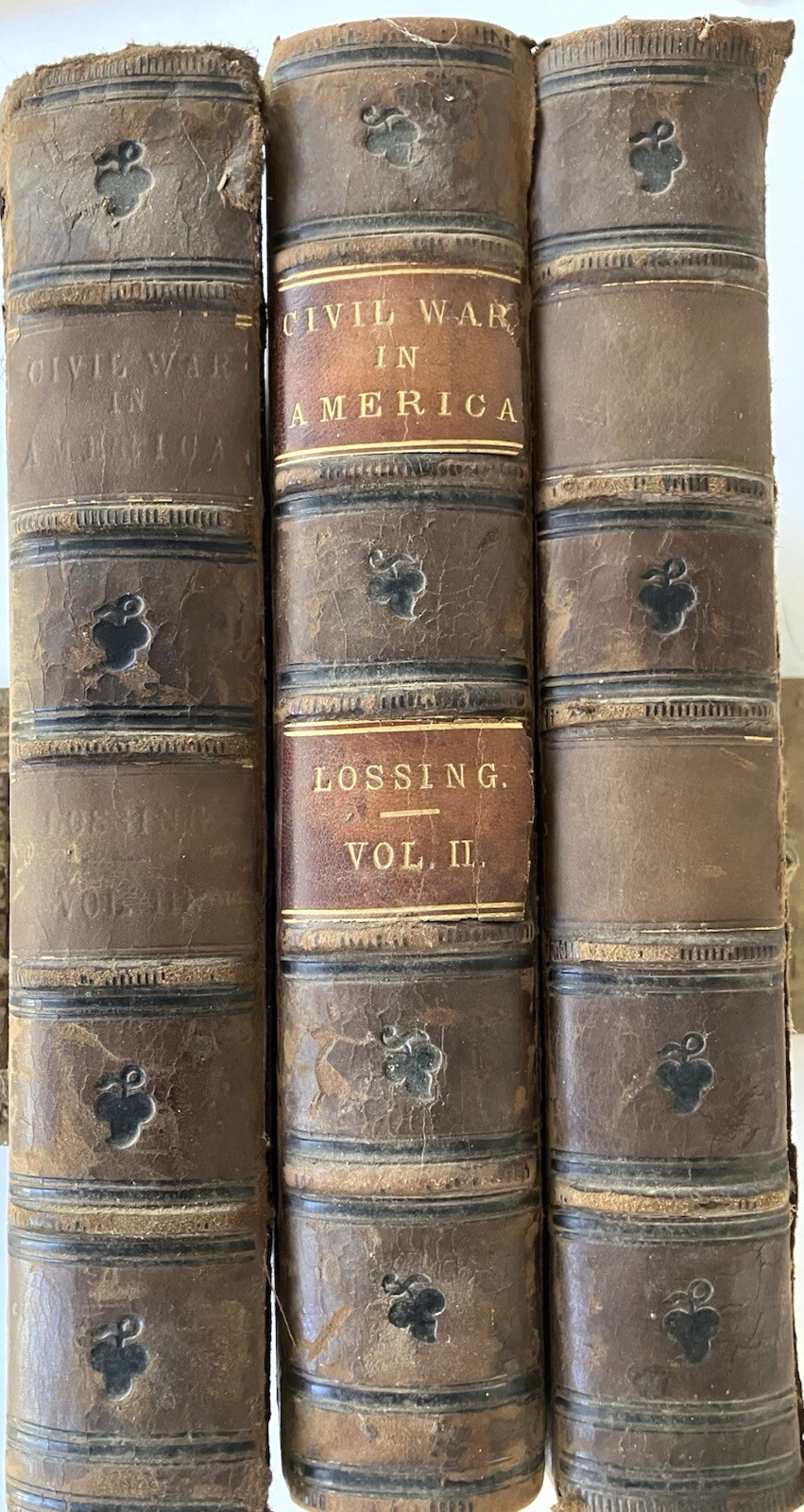 Pictorial History of the Civil War by Benson J Lossing 3 Volumes, 1st 1866