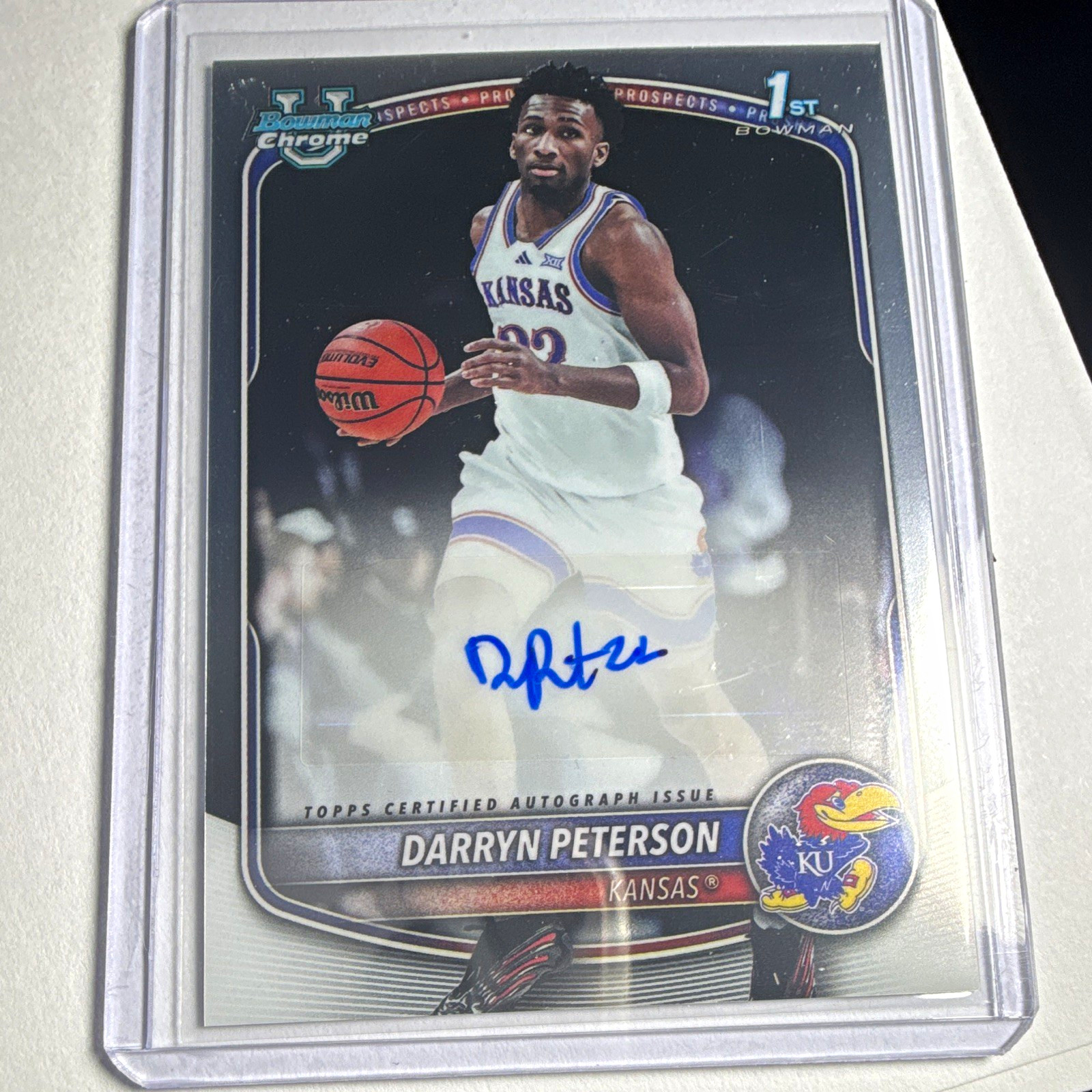 Topps 2025-26 Bowman Chrome Basketball Darryn Peterson Auto RC CPA-DP Kansas Topps 2025-26 Bowman Chrome Basketball Darryn Peterson Auto RC CPA-DP Kansas