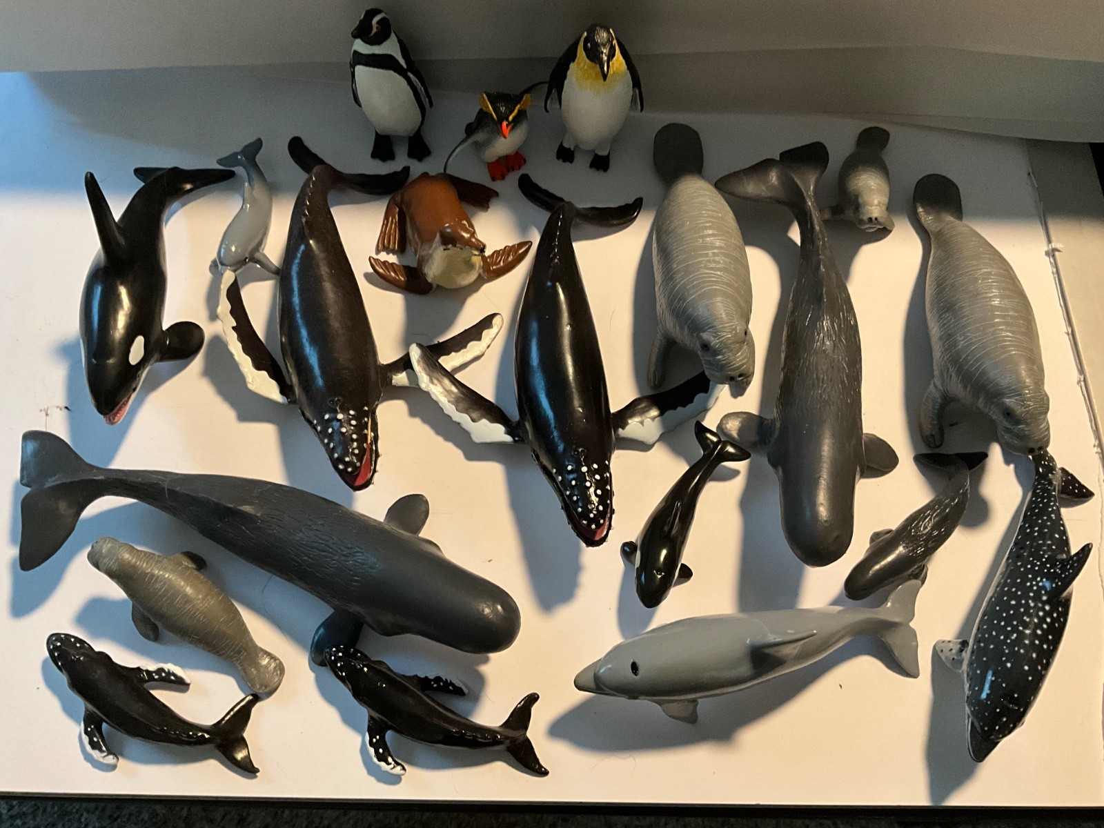 20pc Safari Ltd Schleich Sea Life Figure Lot Whales Penguins Manatees Orcas