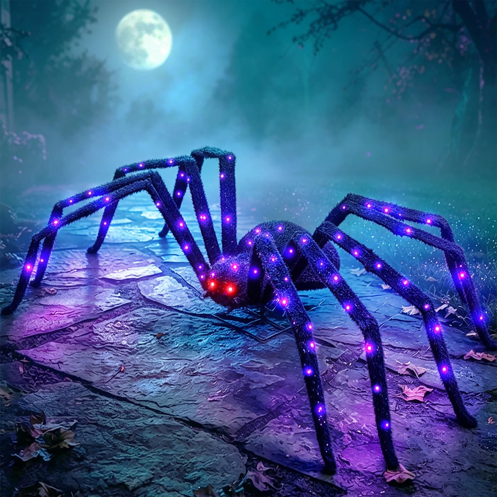 Halloween Decorations Outdoor Giant Spider Light Up Spider 4.3Ft Lighted Large S Halloween Decorations Outdoor Giant Spider Light Up Spider 4.3Ft Lighted Large S