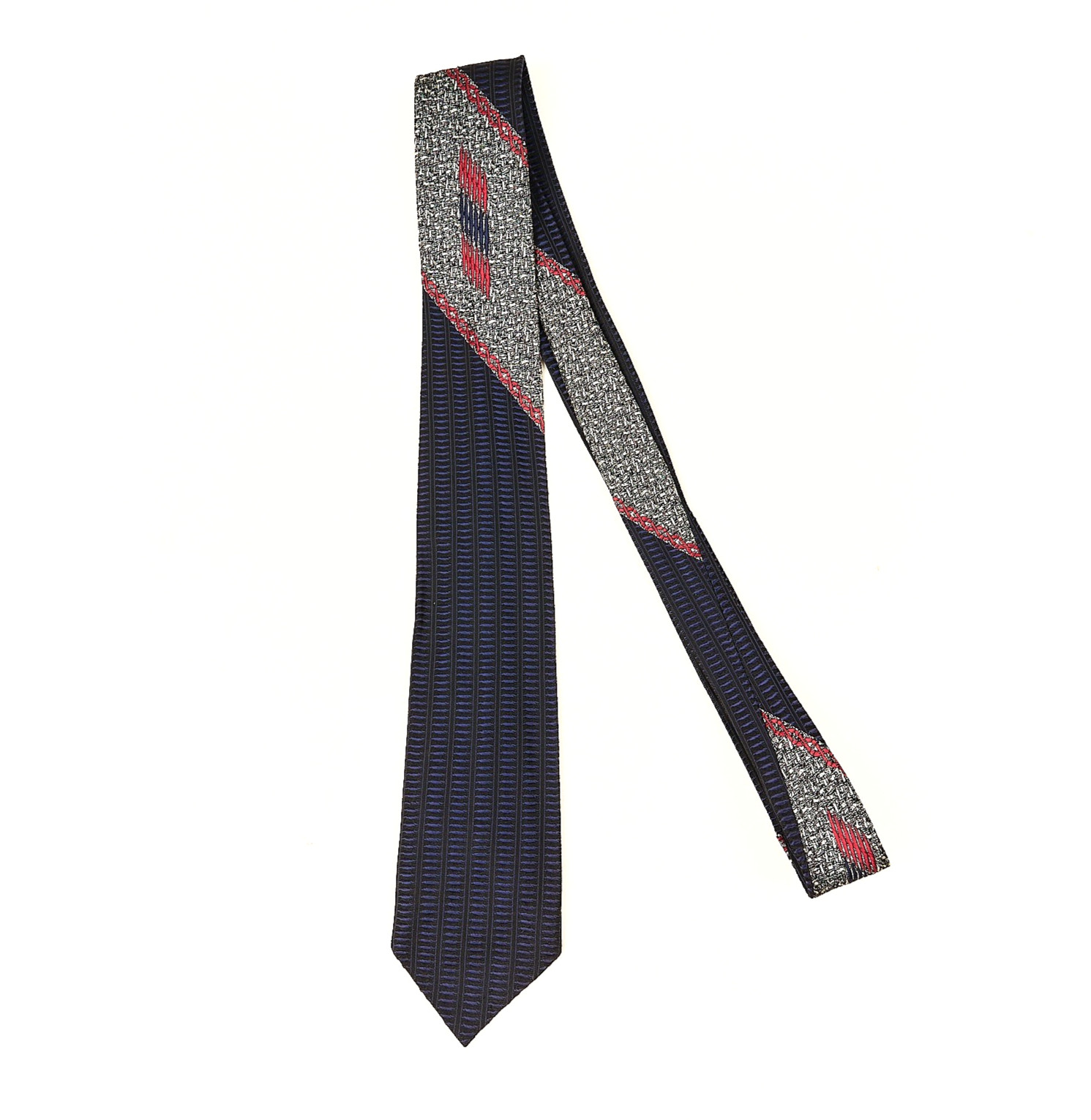 Vintage Metcalf Slim Tie Purple Black Red Textured Rockabilly 2.5\ Vintage Metcalf Slim Tie Purple Black Red Textured Rockabilly 2.5\