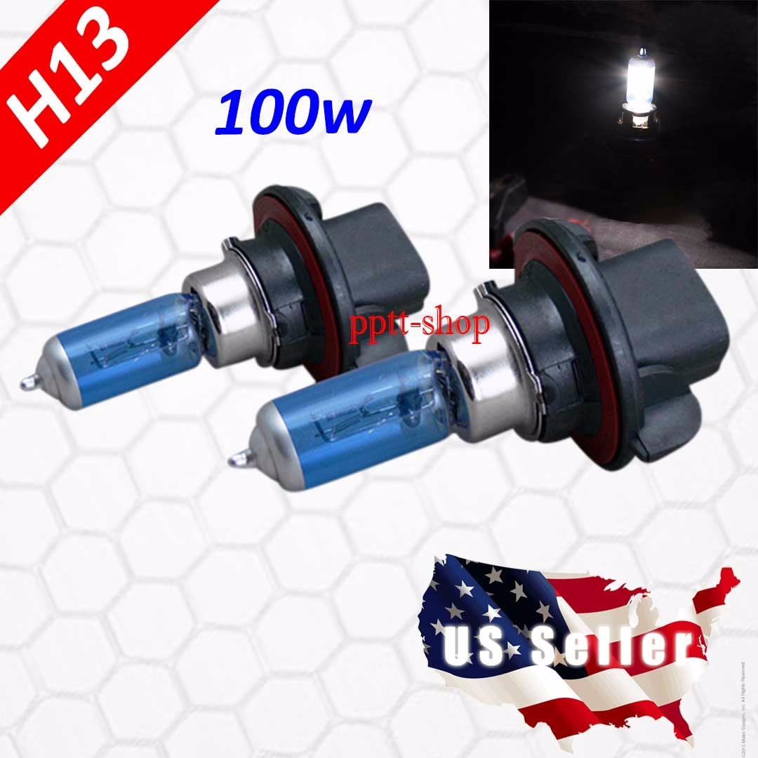H13 9008 Halogen Headlight Bright White #Kb8 Light Bulb High/Lo Beam 100w Xenon