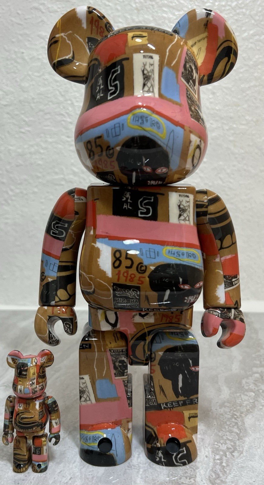 Bearbrick Andy Warhol x JEAN-MICHEL BASQUIAT #2 100% & 400% Set.  NEW IN BOX 