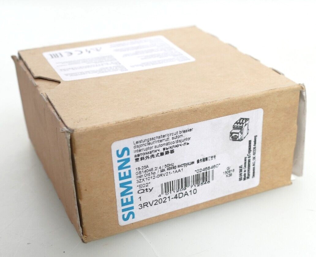 3RV2021-4DA10 Circuit Breaker New One 3RV2 021-4DA10 *pt