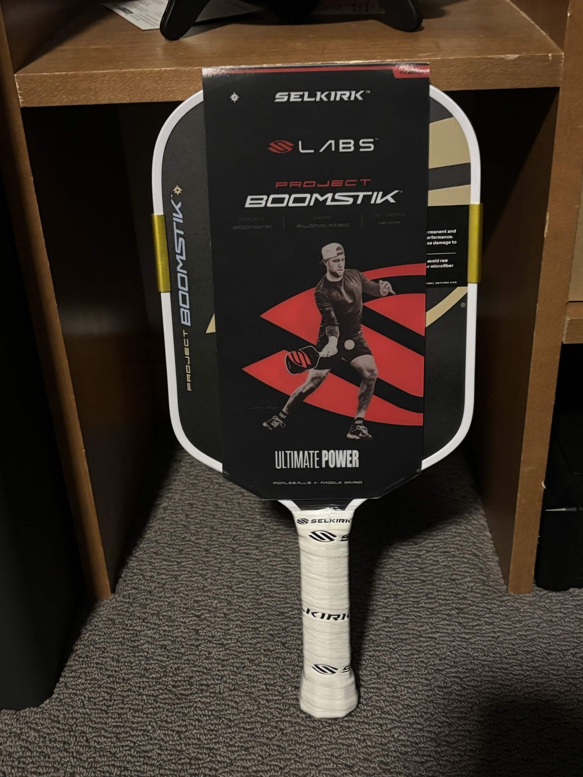 Selkirk LABS Boomstik Pickleball Paddle Green with Cover Selkirk LABS Boomstik Pickleball Paddle Green with Cover