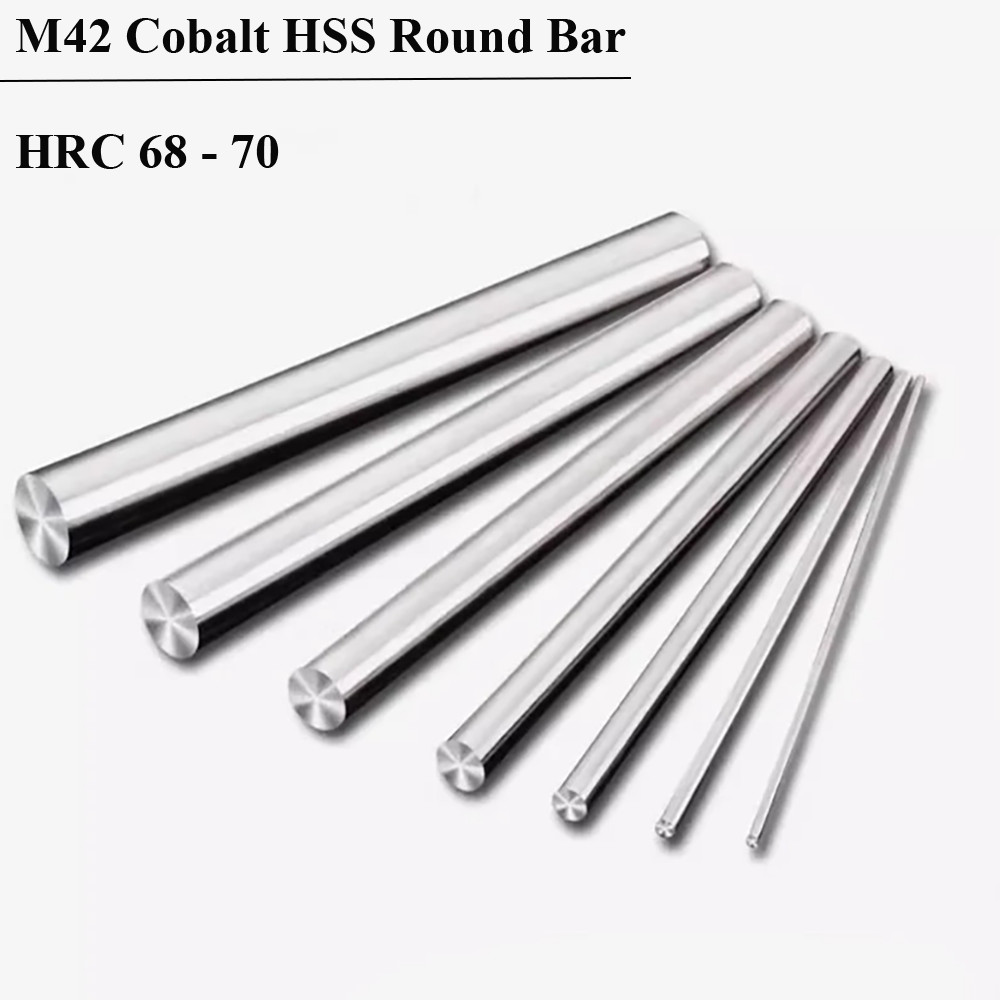 M42 Cobalt HSS Round Bar, High Speed Steel Rod, DIY Metal Tools HRC 68 - 70