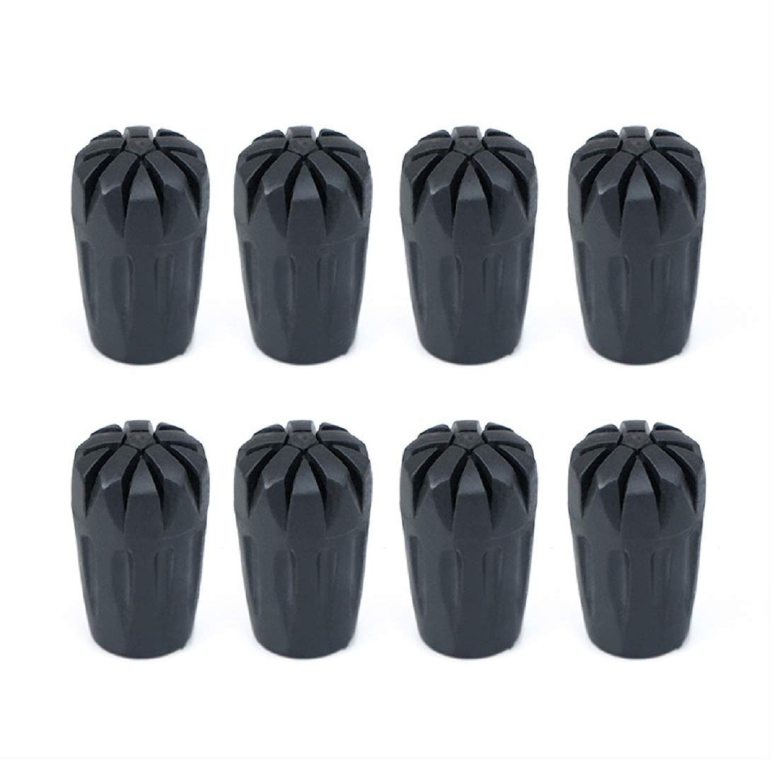 8 Piece Rubber Trekking Pole Tips Hiking Walking Sticks Caps Ends Replacement