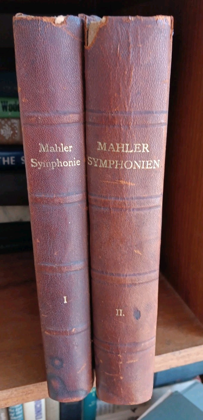 Antique Gustav Mahler Full Score Symphonies 1, 2, 3, 5 Germany Two Books c.1904