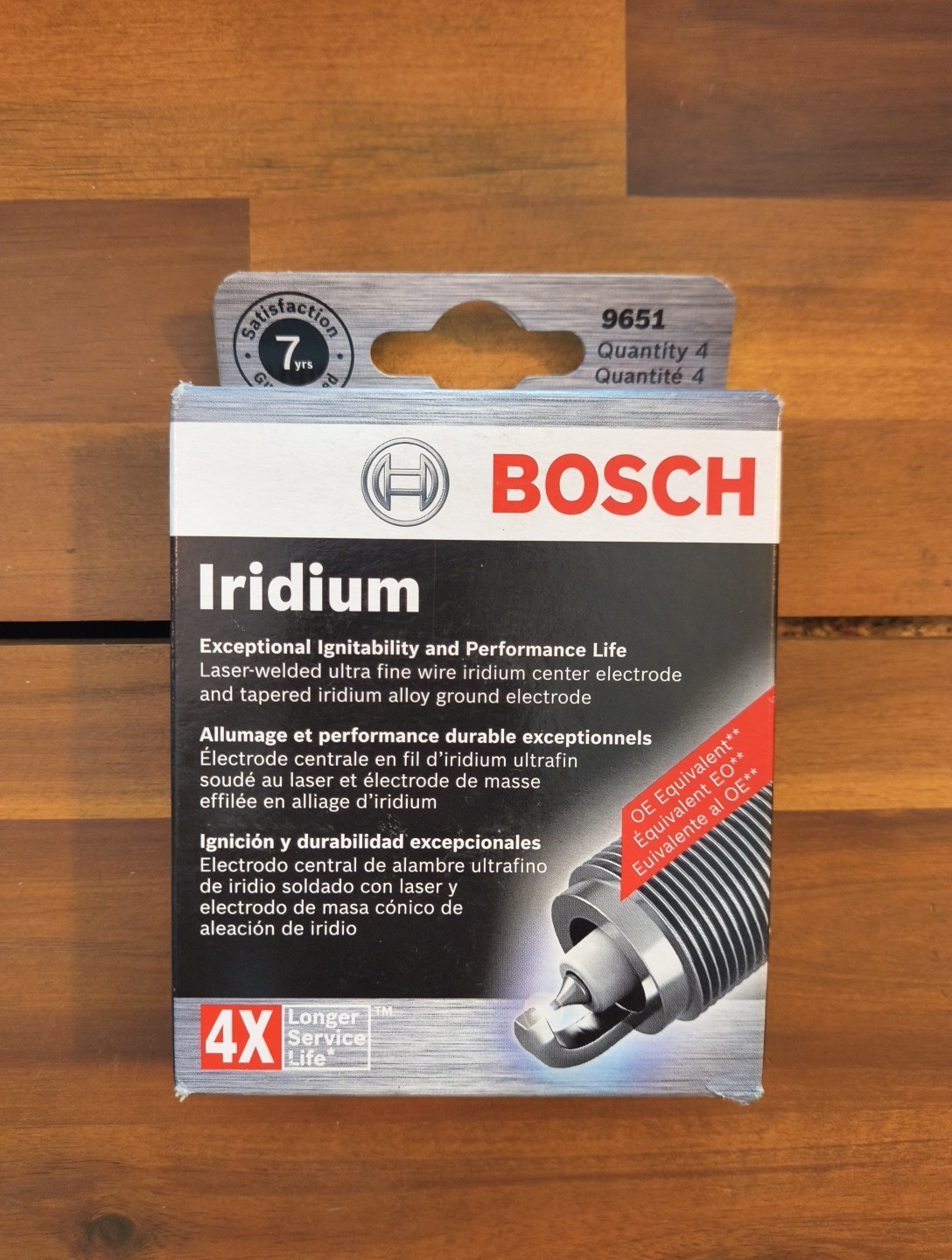4 X BOSCH OE Fine Wire Iridium Power Performance Spark Plugs # 9651 4 X BOSCH OE Fine Wire Iridium Power Performance Spark Plugs # 9651