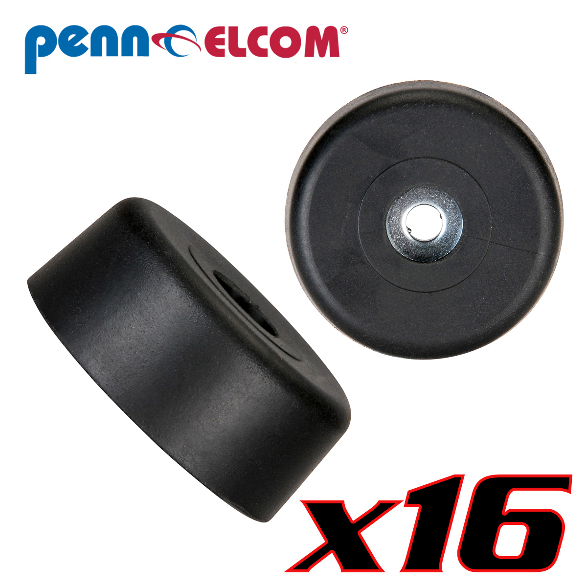 Sixteen Pack Penn Elcom F1686 Rubber Cabinet Foot 1.57