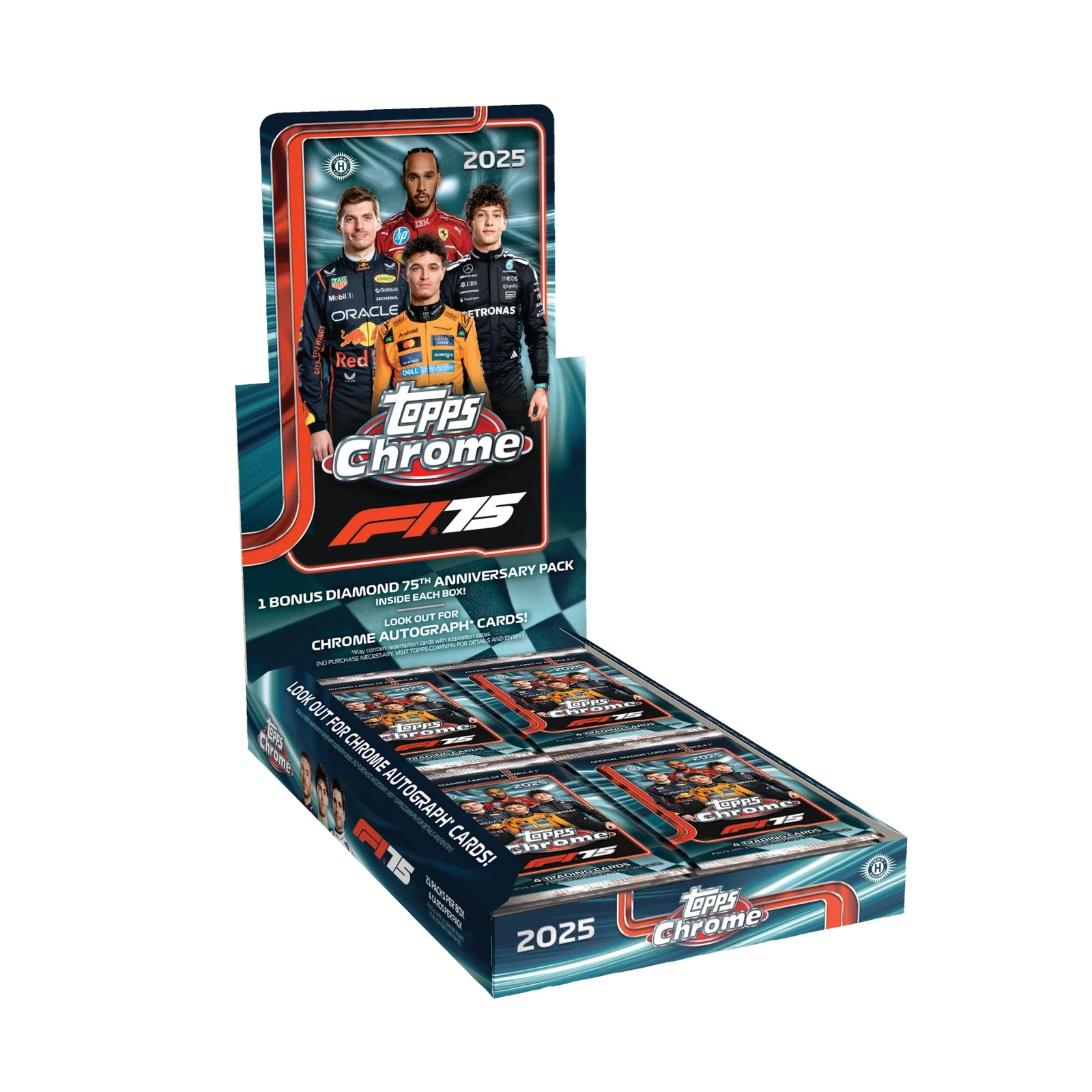 2025 TOPPS CHROME Formula 1 HOBBY BOX (80 Cards) F1 Racing Brand New Sealed QTY
