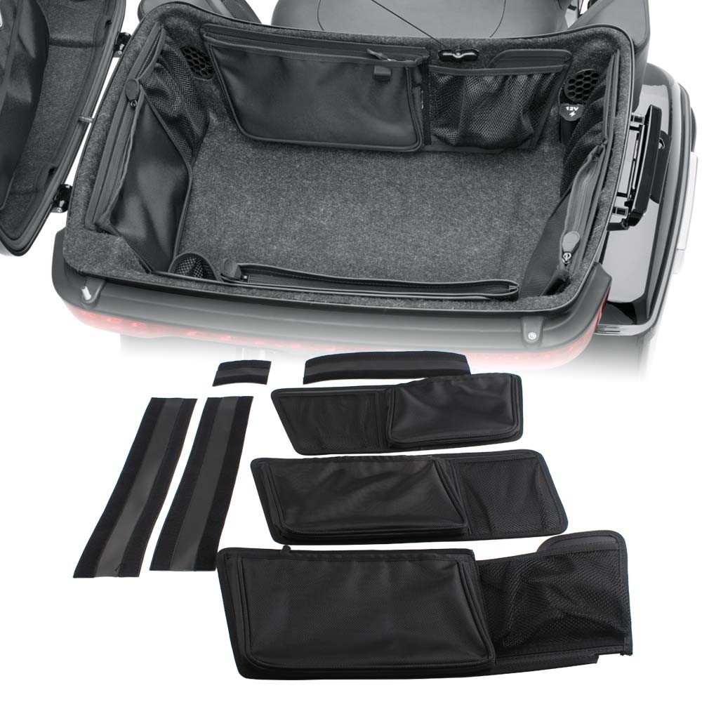 Rear Trunk Inserts Pack Organizers W/ Hooks Fit for Touring Electra Glide 14-24