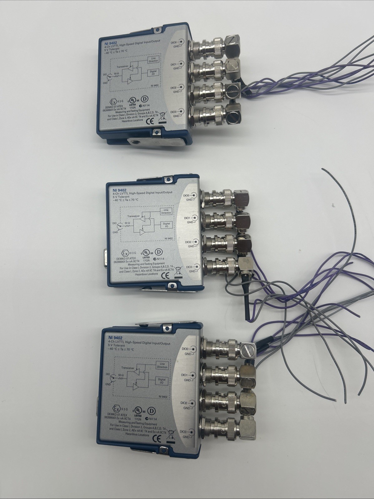 National Instruments NI-9402 4 channel LVTTL Digital High Speed I/O Module QTY 3