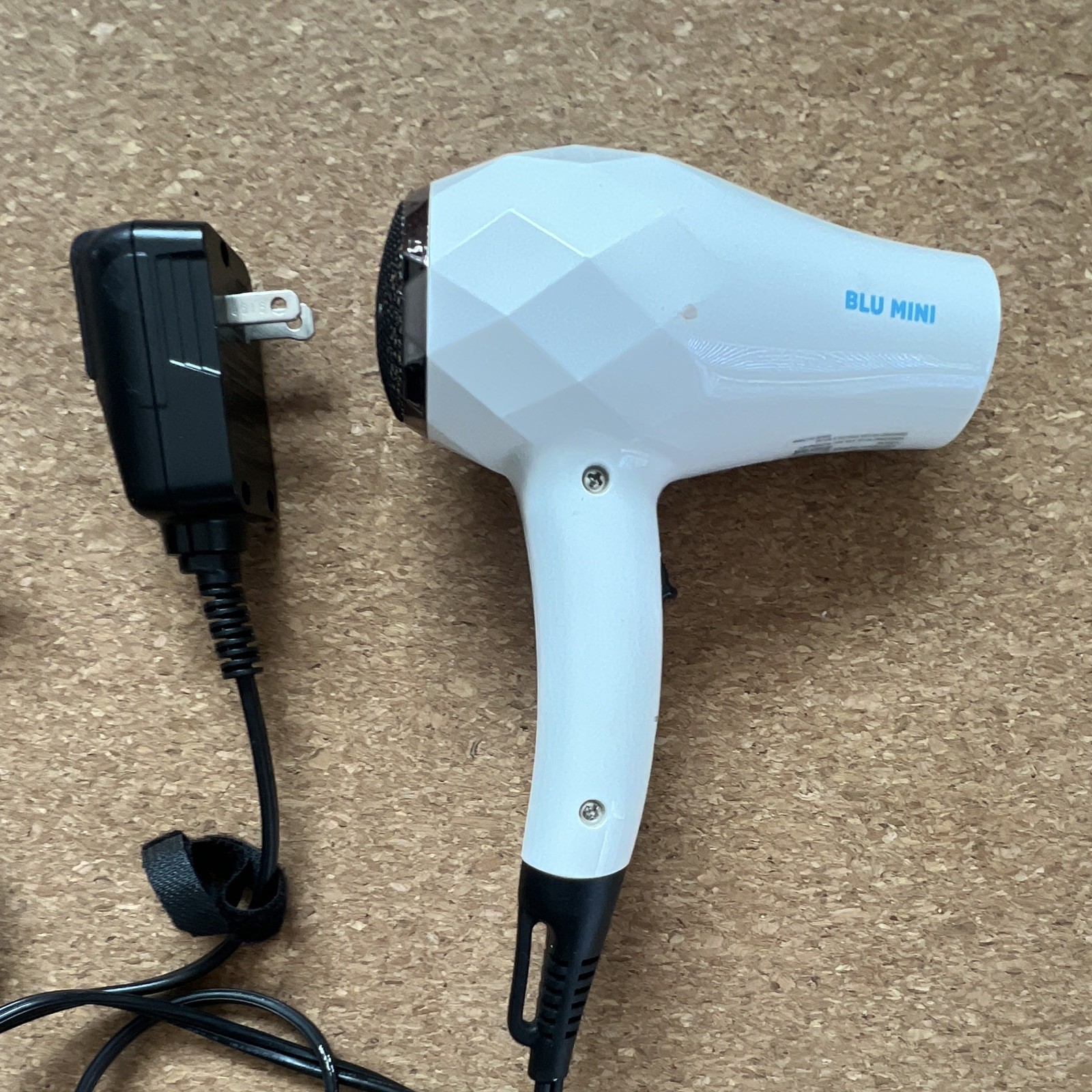 InStyler BLU MINI Mini Hair Dryer Dual Voltage 2-Speed Electric White/Black