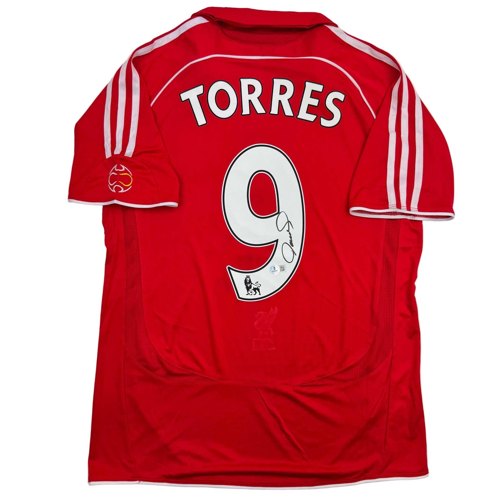 Autographed/Signed Fernando Torres Liverpool Red Jersey Beckett BAS COA Autographed/Signed Fernando Torres Liverpool Red Jersey Beckett BAS COA