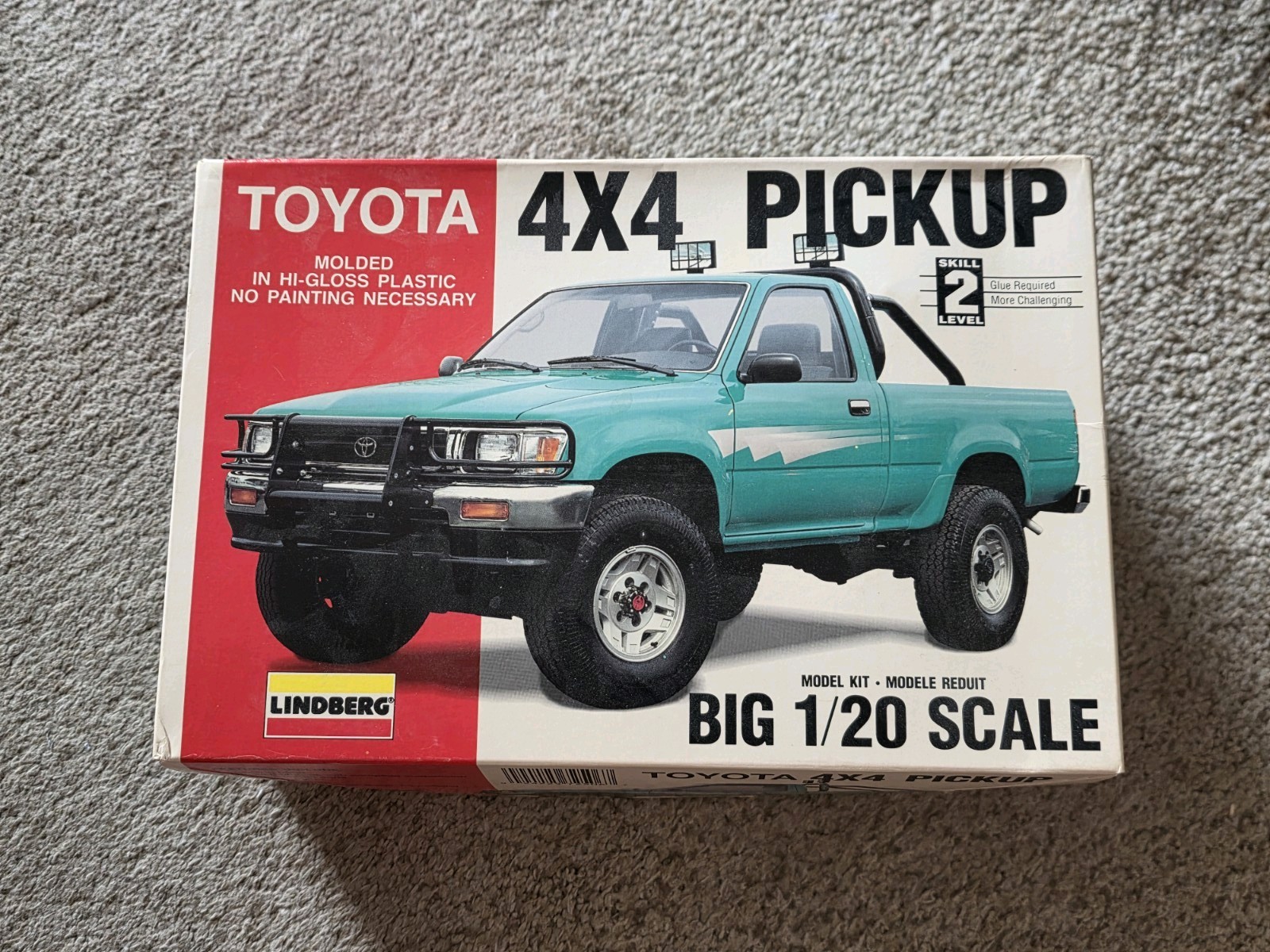 Lindberg Toyota 4X4 Pickup 1/20 Scale Model Kit #72506 NIB, Sealed bags
