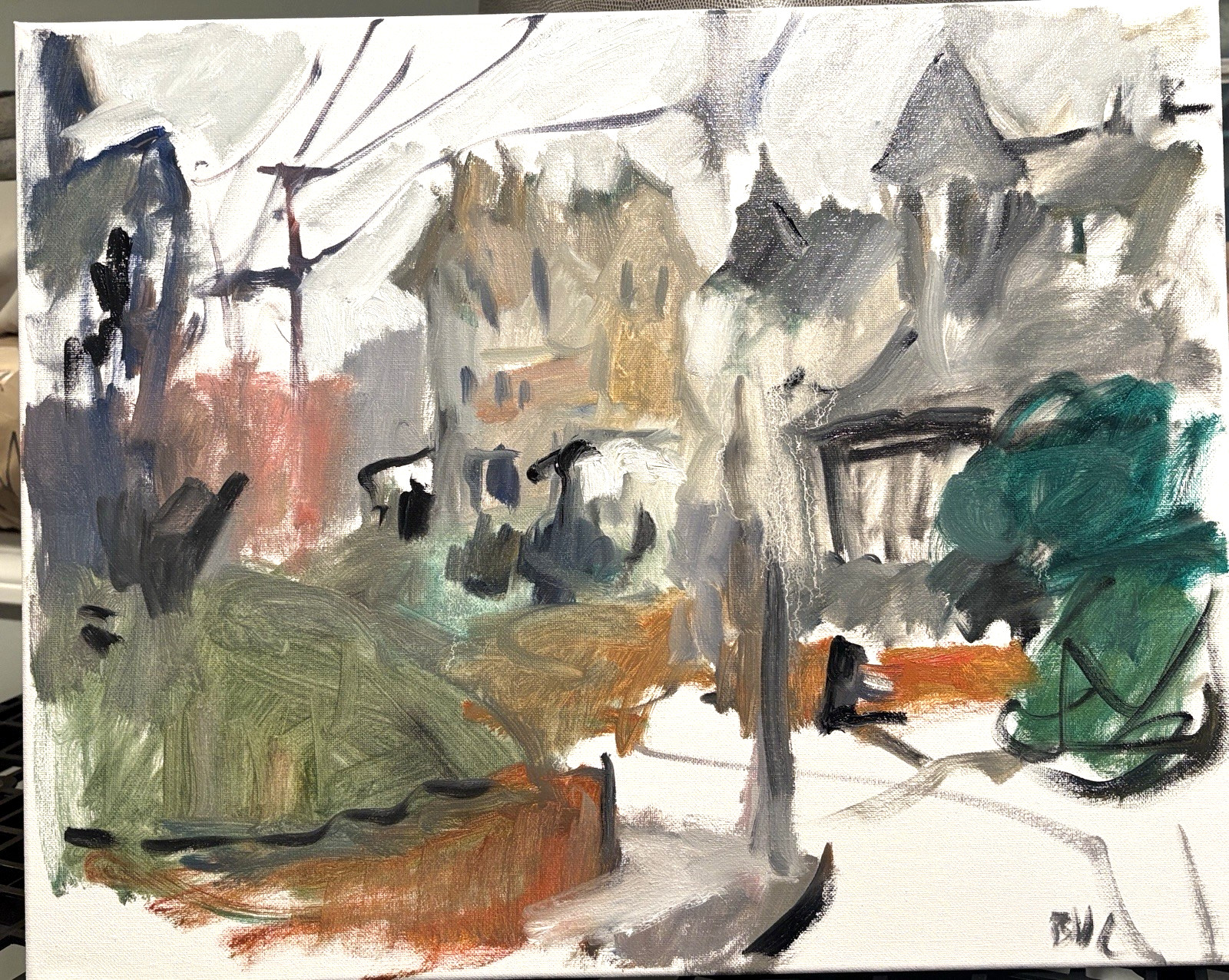 Impressionism Landscape Plein Air Original Oil Painting On Canvas 16”x20” Signed