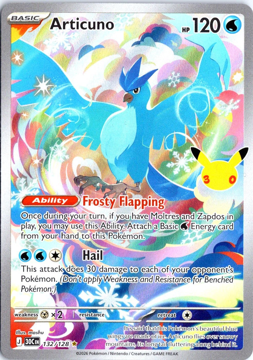 Articuno Holofoil [30C - 132/128]