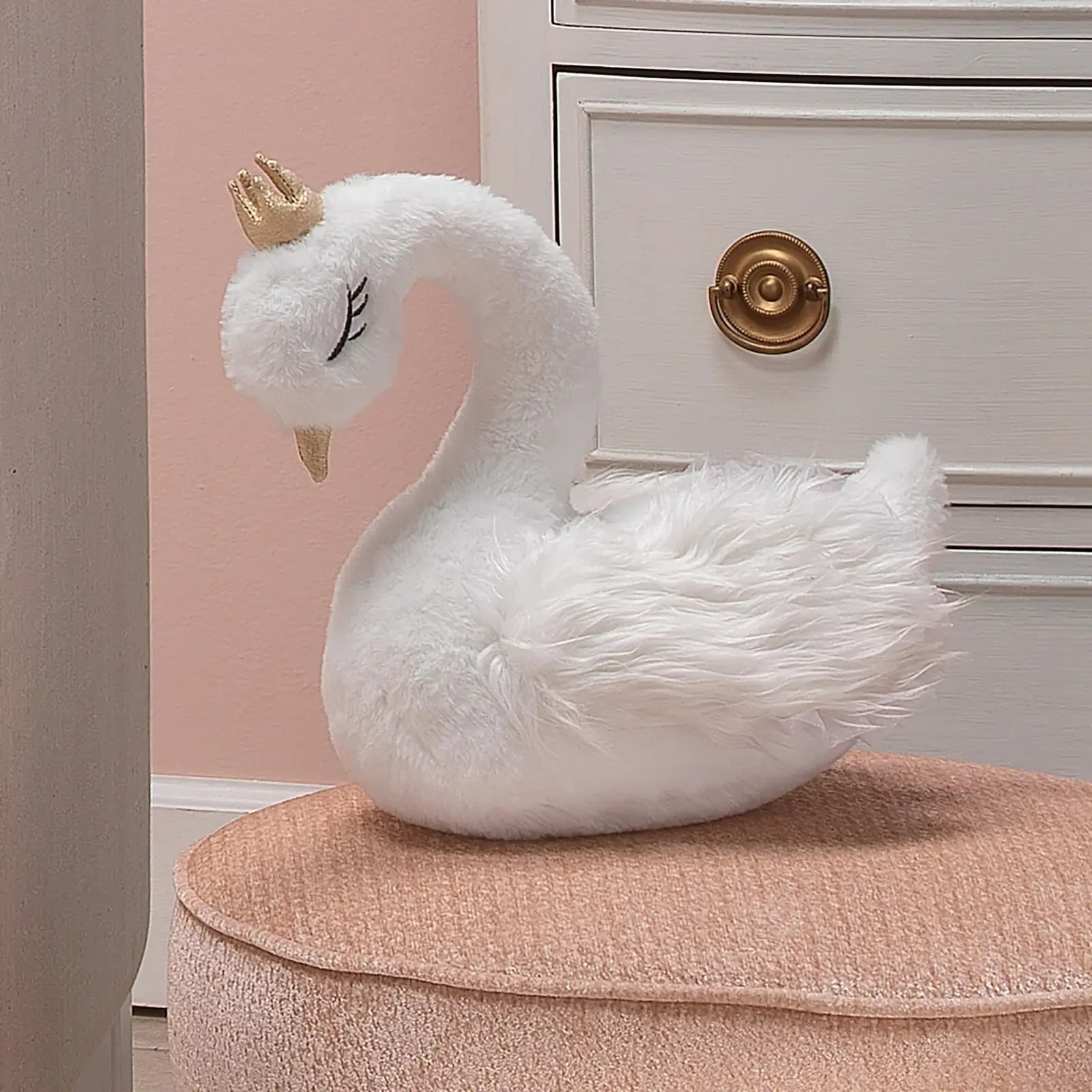 GUND 14” Swan Princess Plush Toy Stuffed Animal with Crown Soft & Huggable